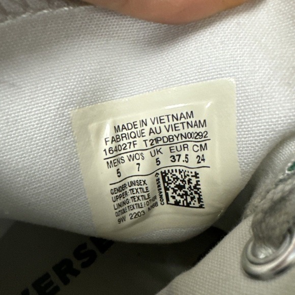 Converse All Star High Top Amazon Kelly Green Canvas Shoes Sz Mens 5 Women’s 7 - Picture 10 of 10